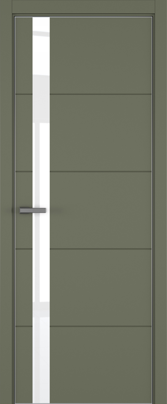 Groove ДО ART Lite Lacobel White Pure 800*2000 Оливковая эмаль ALU Серая 2 петли зпз 196