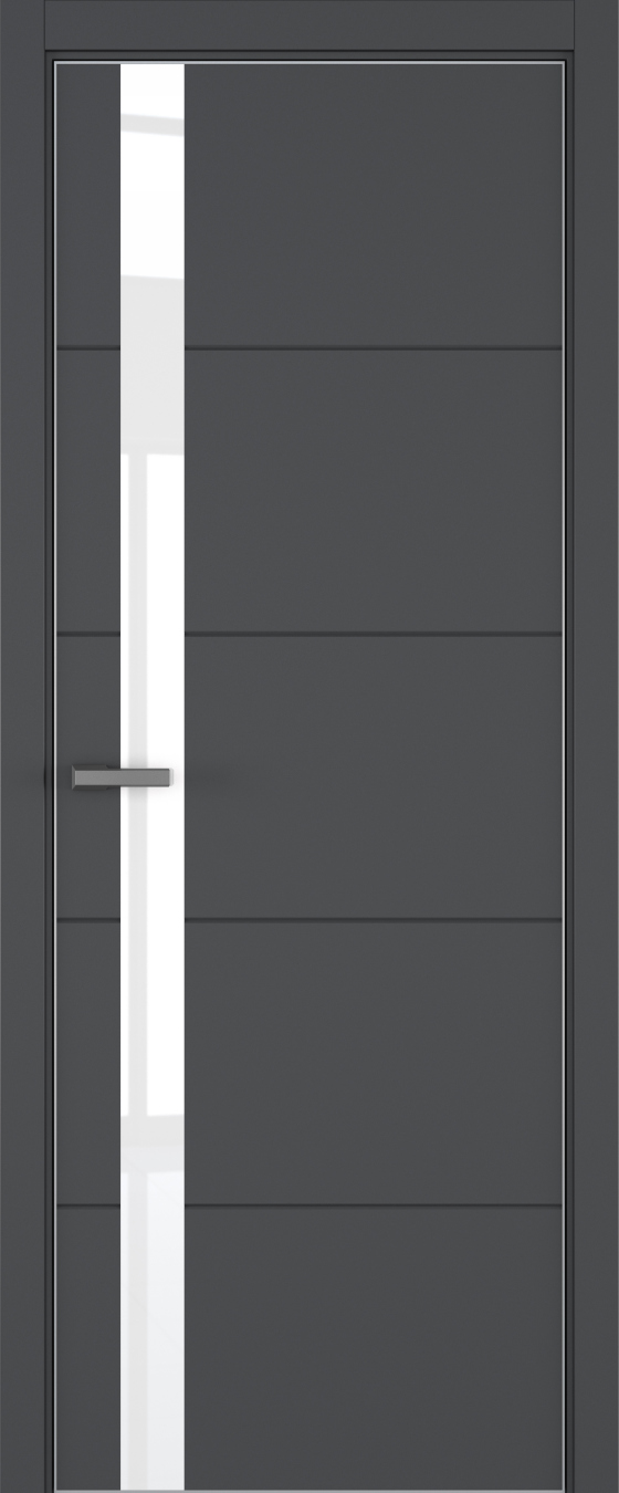 Groove ДО ART Lite Lacobel White Pure 800*2000 Темно-серая эмаль ALU Серая 2 петли зпз 196