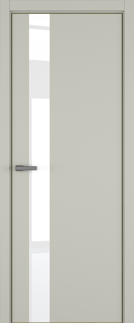H3 ДО ART Lite Lacobel White Pure 800*2000 Серый шелк эмаль (43) ALU Золотая под 2 петли зпз 196