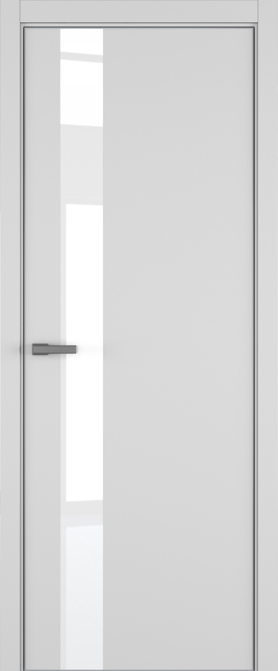 H3 ДО ART Lite Lacobel White Pure 800*2000 Светло-серая эмаль (43) ALU Серая под 2 петли зпз 196