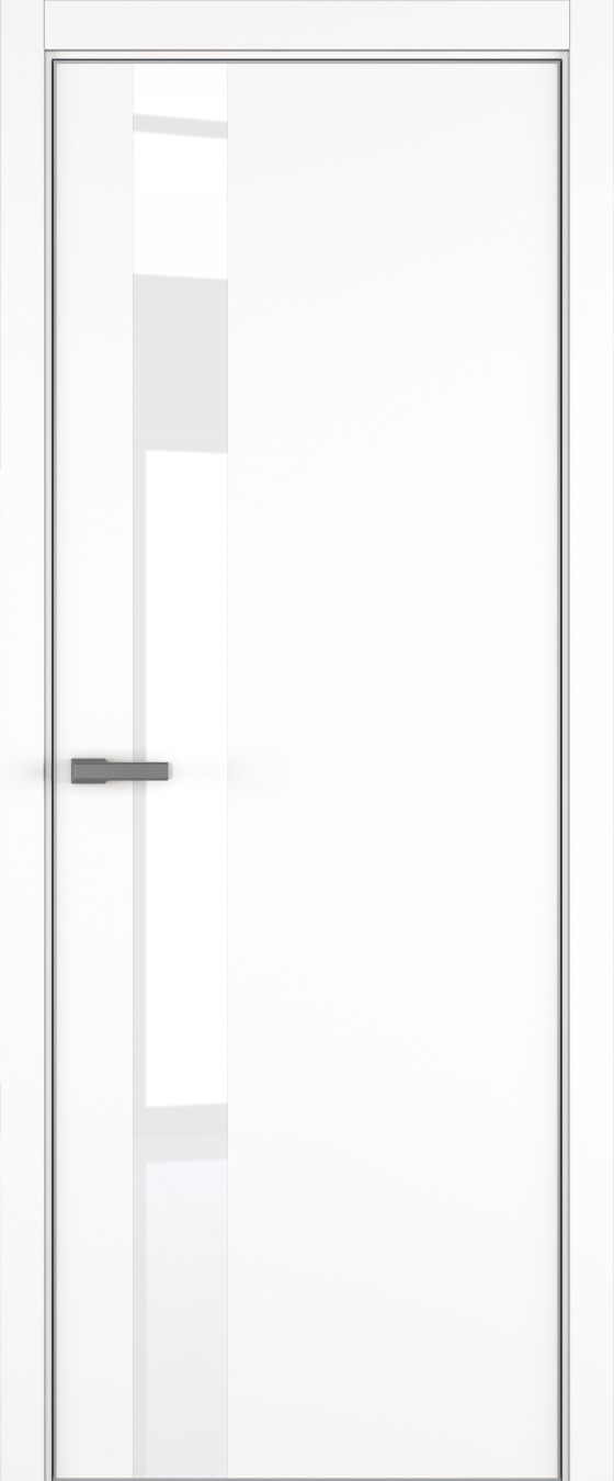 H3 ДО ART Lite Lacobel White Pure 800*2000 Белая эмаль (43) ALU Серая под 2 петли зпз 196