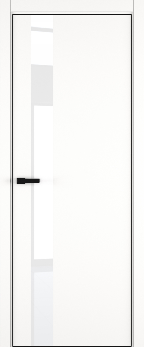 H3 ДО ART Lite Lacobel White Pure 800*2000 Белая эмаль (43) ALU Черная под 2 петли зпз 196