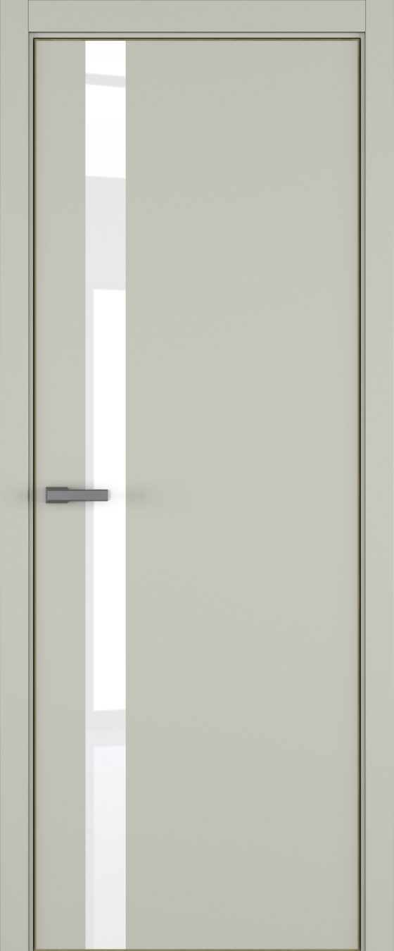 H2 ДО ART Lite Lacobel White Pure 800*2000 Серый шелк эмаль (43) ALU Золотая под 2 петли зпз 196