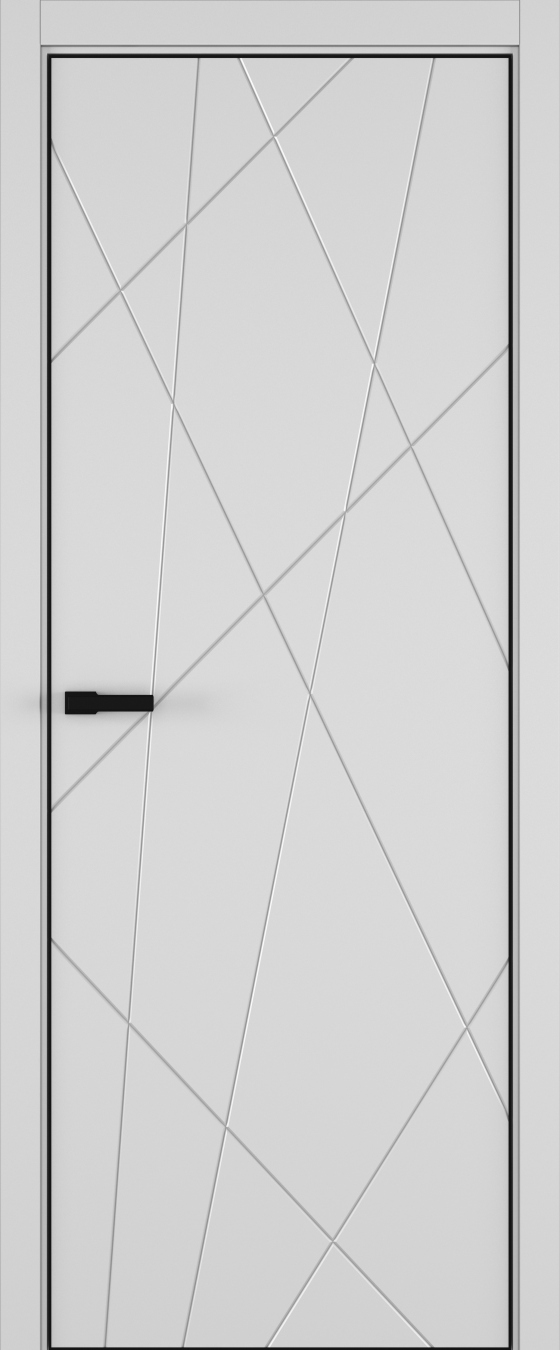 Chaos ДГ ART Lite 800*2000 Светло-серая эмаль (43) ALU Черная под 2 петли зпз 196